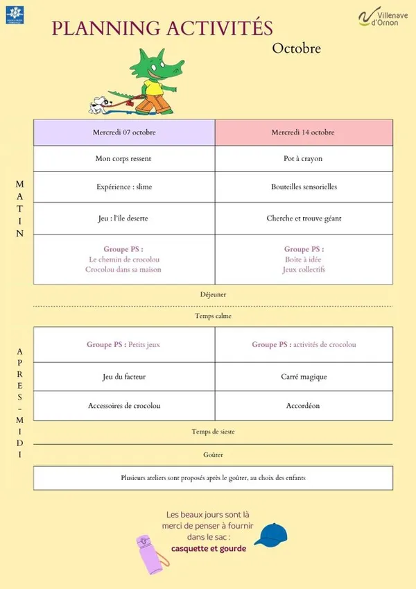 Programme Octobre