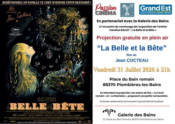 Projection du film LA BELLE et LA BETE de Jean Cocteau