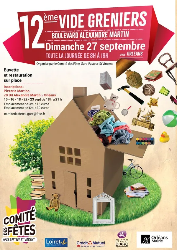 12e vide-greniers du comité des fêtes Gare - Pasteur - Saint-Vincent