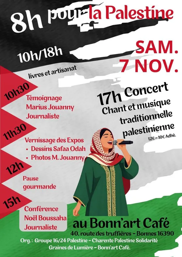 8 heures pour la Palestine