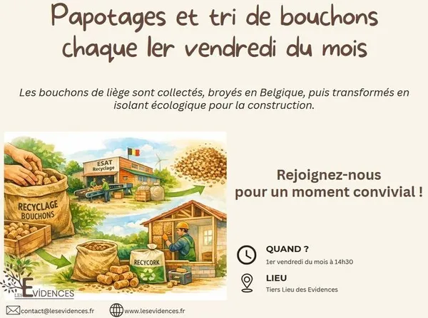 Papotages et tri de bouchons