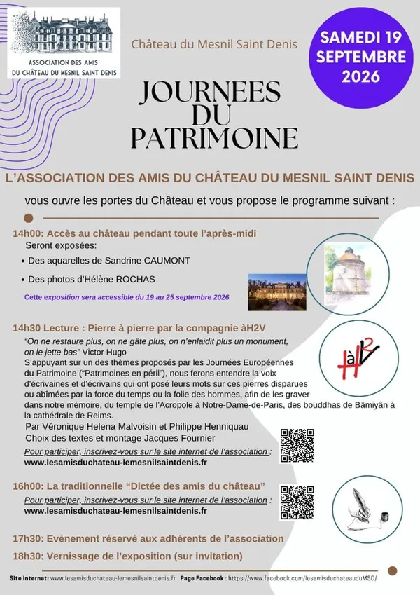 Expositions au Château du Mesnil Saint Denis