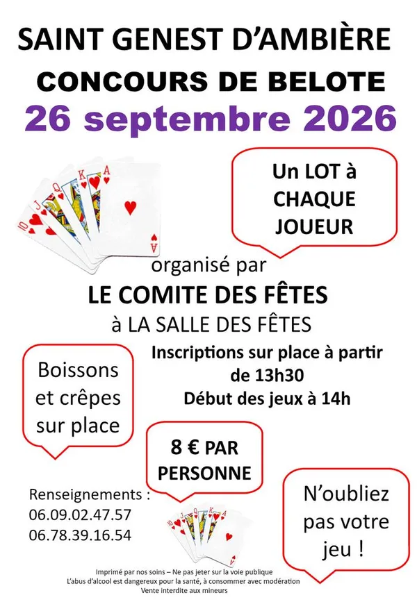 CONCOURS DE BELOTE