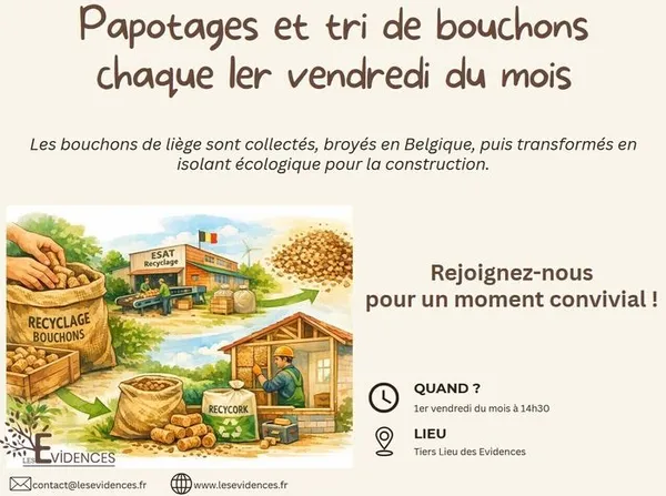 Papotages et tri de bouchons