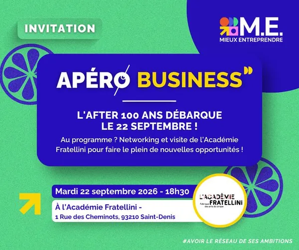 Apéro business : 22 septembre à 18h30