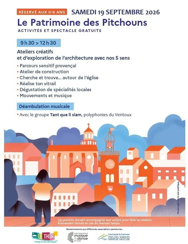 Le Patrimoine des Pitchouns, pour les 0-6 ans