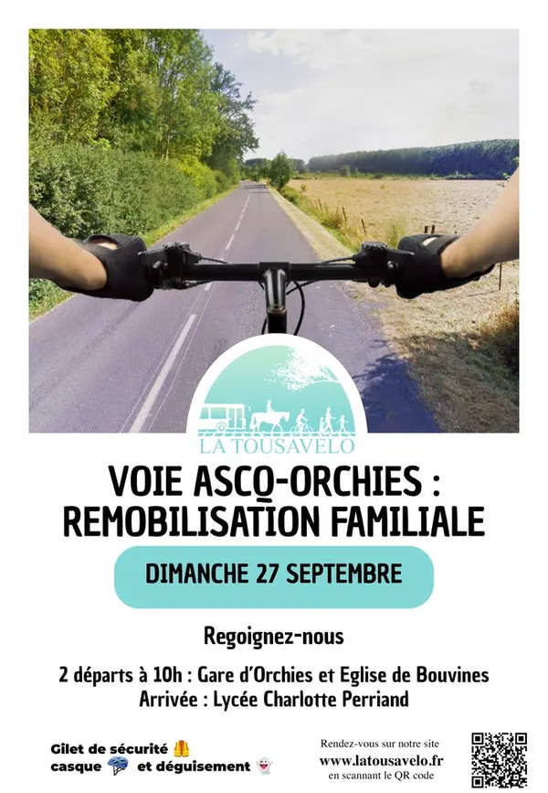 Remobilisation à vélo au départ d'Orchies ou Bouvines