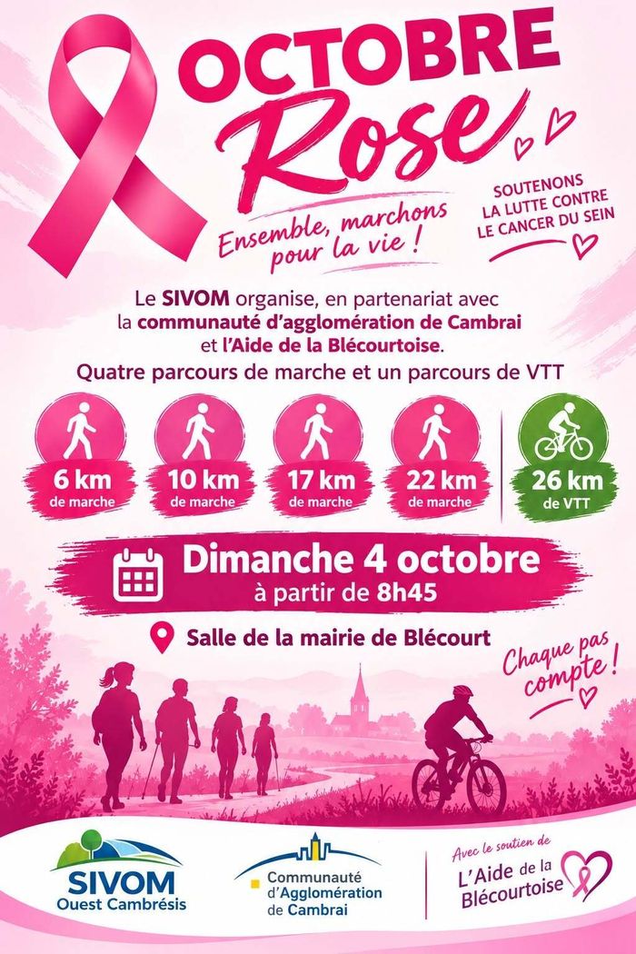 Parcours de marche et VTT à Blécourt 🩷🎗️