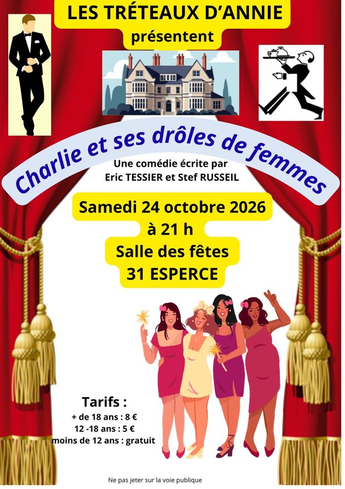 Théâtre - "Charlie et ses drôles de femmes" par la Cie Les Tréteaux d'Annie