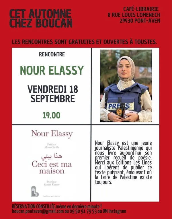 Rencontre avec Nour ELASSY, journaliste et poétesse palestinienne