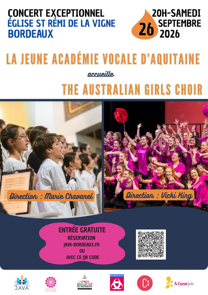 Concert exceptionnel J.A.V.A. accueille The Australian Girls Choir