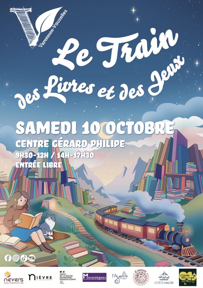 Train des livres et des jeux