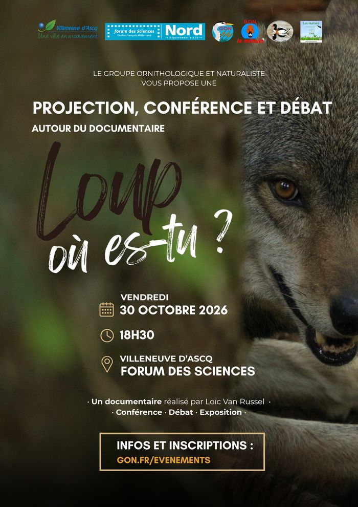 Le loup dans la région : projection, conférence-débat et exposition