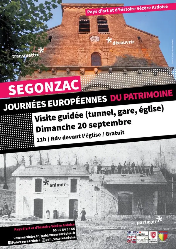 Visite guidée de l'église, la gare et l'ancien tunnel - Segonzac