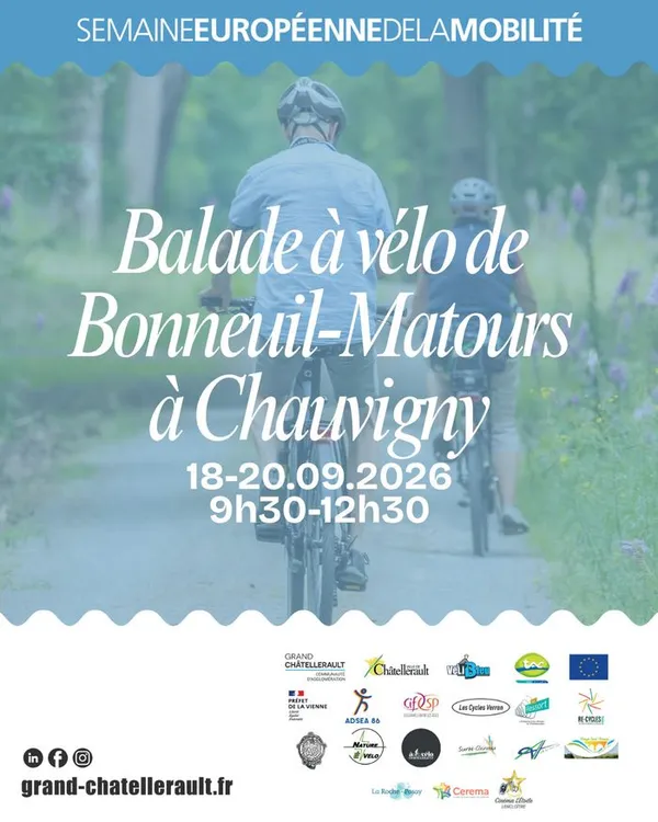 Balade à vélo de Bonneuil-Matours à Chauvigny