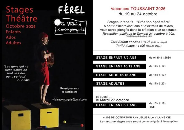 Stages de théâtre