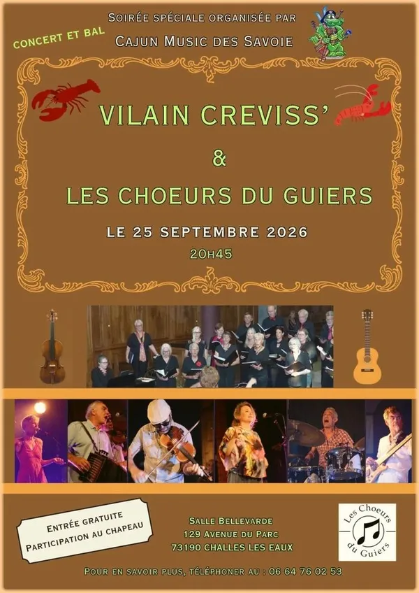 Concert Vilain Creviss' et les Choeurs du Guiers