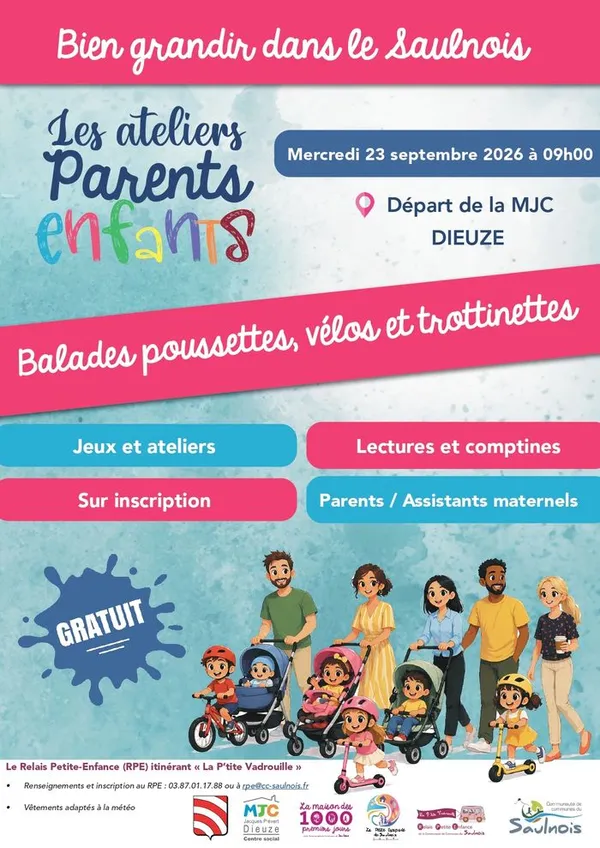 Balade poussette - Vélo - Trottinettes
