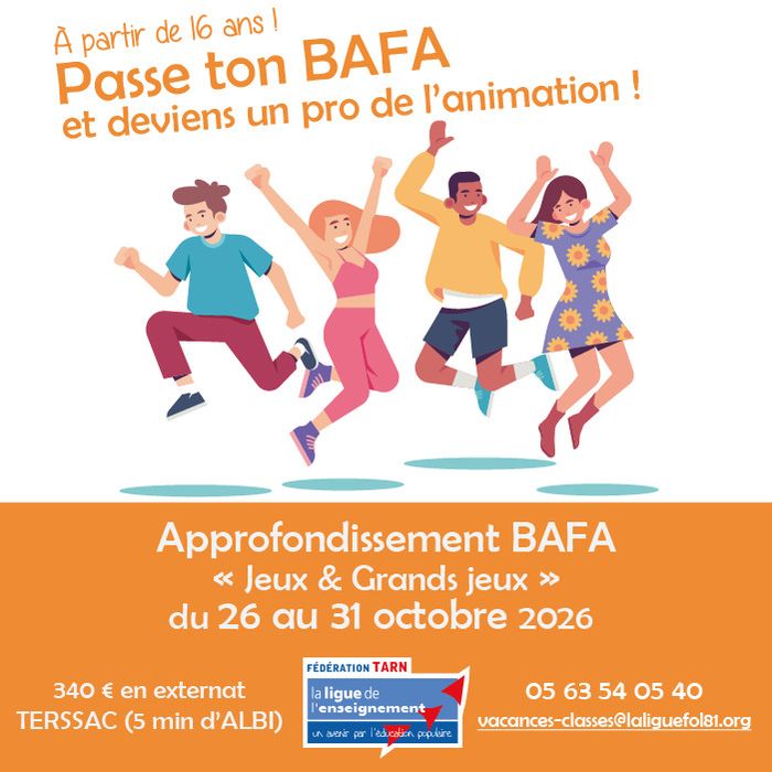Stage d'approfondissement BAFA "Jeux & Grands Jeux"