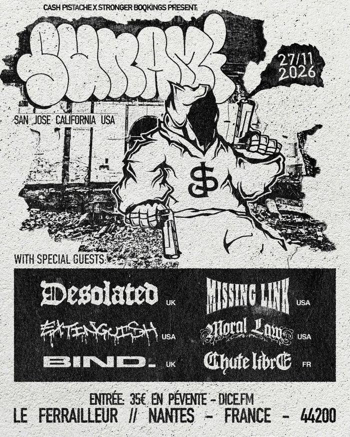 SUNAMI + DESOLATED + MISSING LINK + EXTINGUISH + MORAL LAW + BIND.+ CHUTE LIBRE