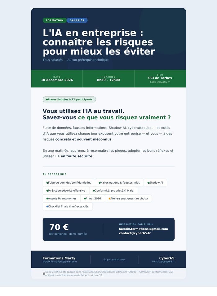 L'IA en entreprise :connaître les risques pour mieux les éviter