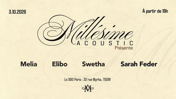 Millésime Acoustic Session — Ouverture de la saison 3