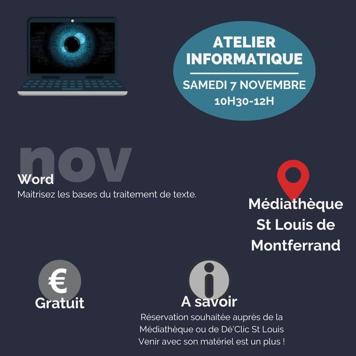 Atelier informatique avec Déclic' St Louis