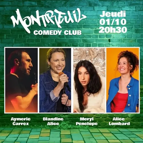 🎭 MONTREUIL COMEDY CLUB : PLATEAU D'HUMORISTES 🎭
