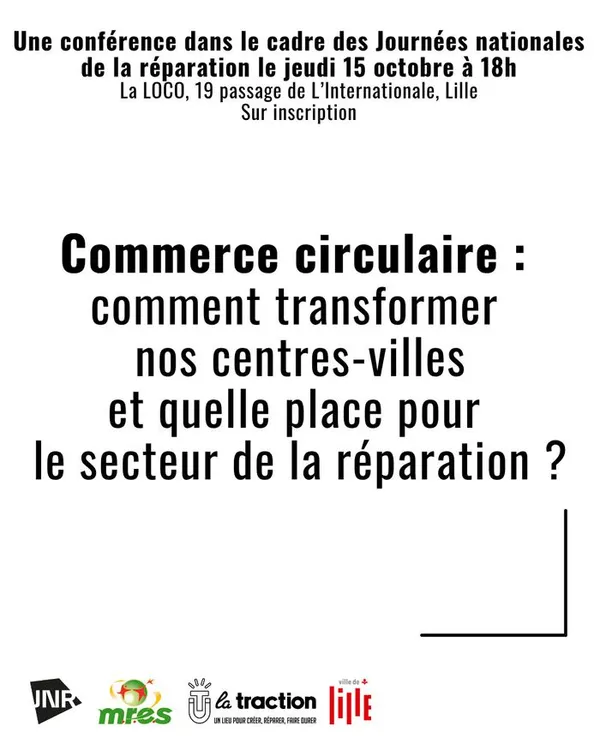 Fête de la réparation à Lille - conférence