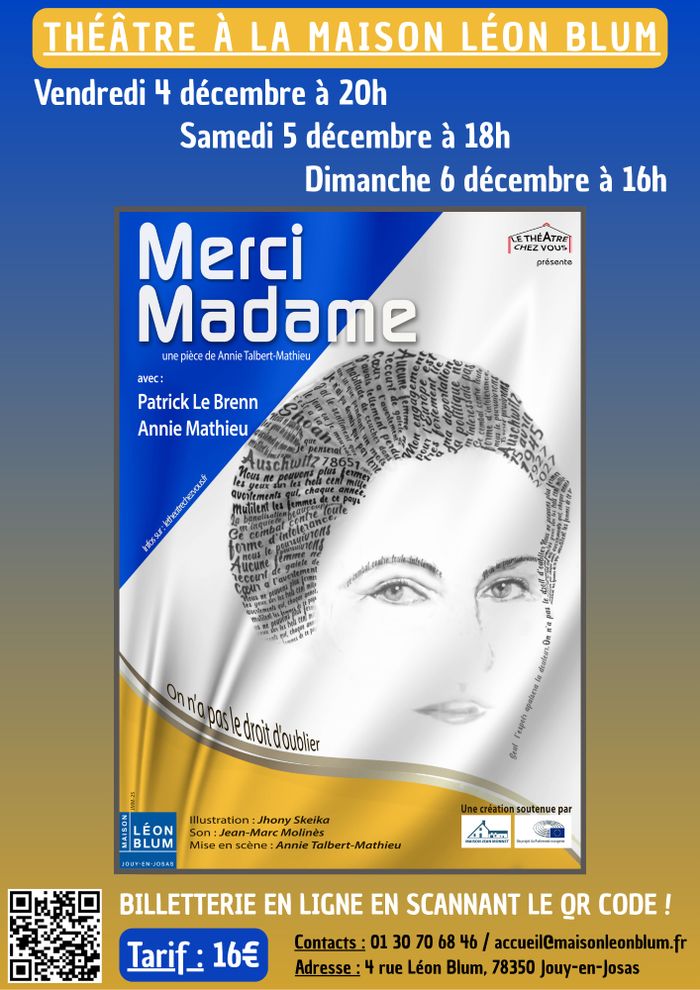 Pièce de théâtre "Merci Madame" sur Simone Veil
