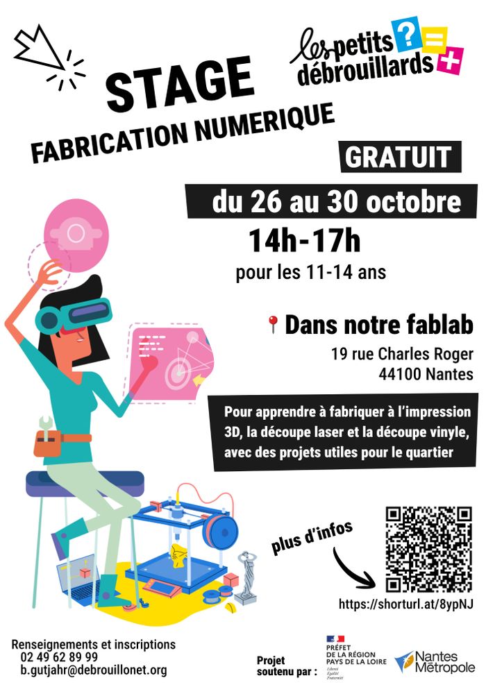Stage : Fabrication numérique pour les 11-14 ans