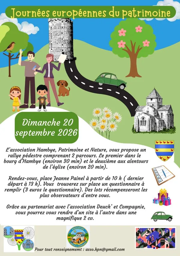Circuit : rallye pédestre, découverte du patrimoine local de manière ludique et pédagogique