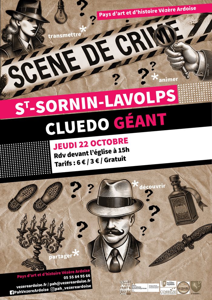 Cluedo géant Saint-Sornin-Lavolps