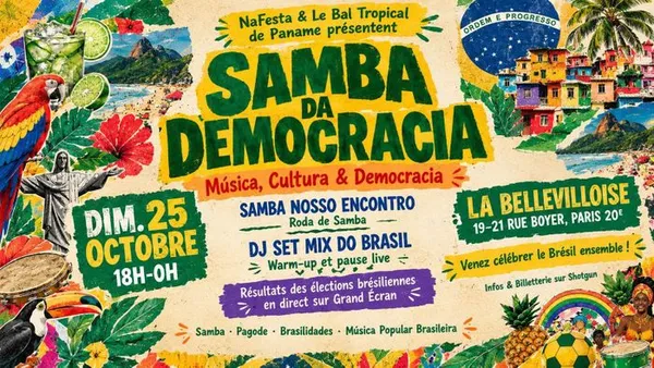 SAMBA DA DEMOCRACIA (Roda+DJ+élections Brésil) | 25.10.26