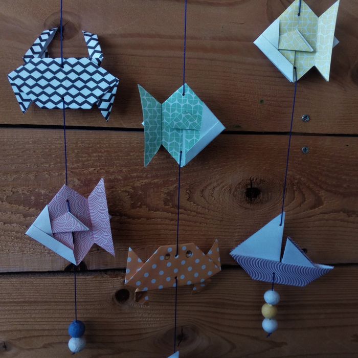 Atelier : origami-mobile marin