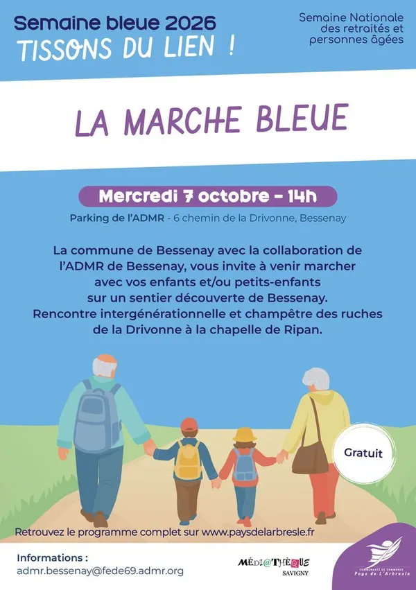 La semaine Bleue 2026 - La marche bleue Bessenay 2026