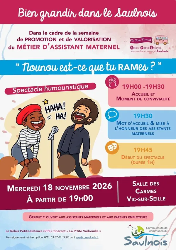 Spectacle humoristique sur le métier d'assistant maternel !