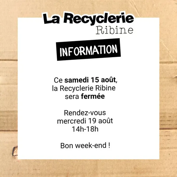 FERMETURE SAMEDI 15/08