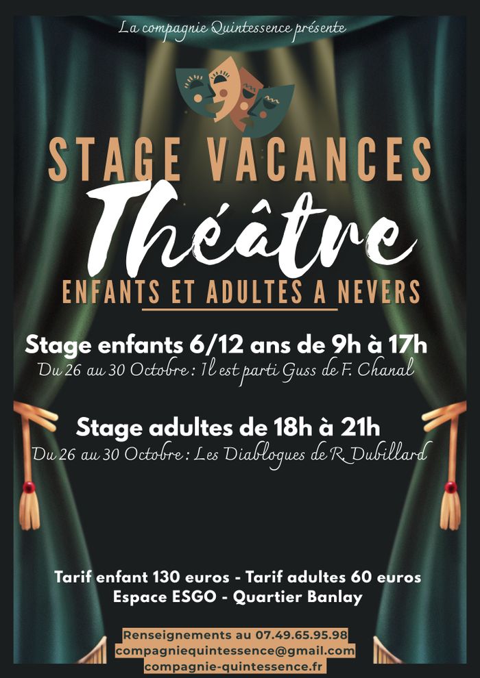 Stage de théâtre : Vacances de Toussaint