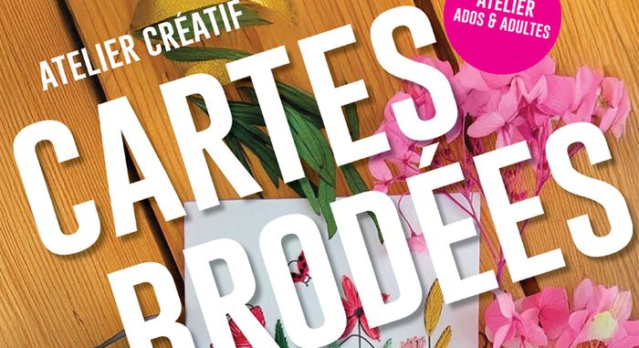 Atelier créatif à la médiathèque - CARTES BRODÉES