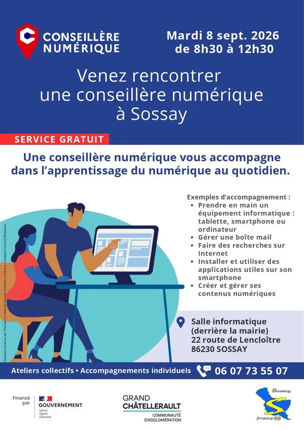 Venez rencontrer une conseillère numérique à Sossay