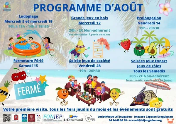 Ludothèque Lei Jougadou - Programme