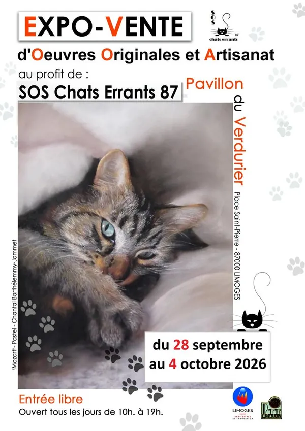 exposition artistique SOS chats errants 87