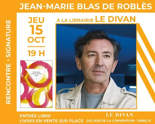 L'auteur Jean-Marie Blas de Roblès présente son roman  « Cipango »
