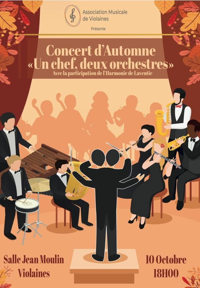 "un chef, deux harmonies" Concert d'automne à Violaines, qui invite l'harmonie de Laventie.