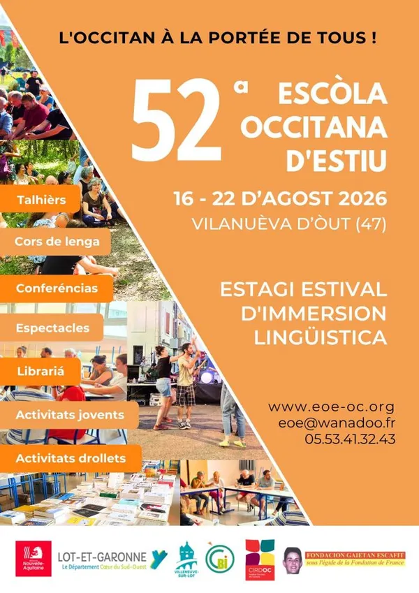 Retrouvez le CIRDOC - Institut occitan de cultura à la 52e Escòla occitana d'estiu
