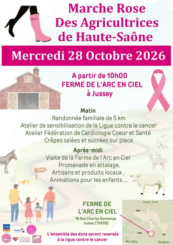Marche Rose des Agricultrices de Haute-Saône le 28/10 à JUSSEY