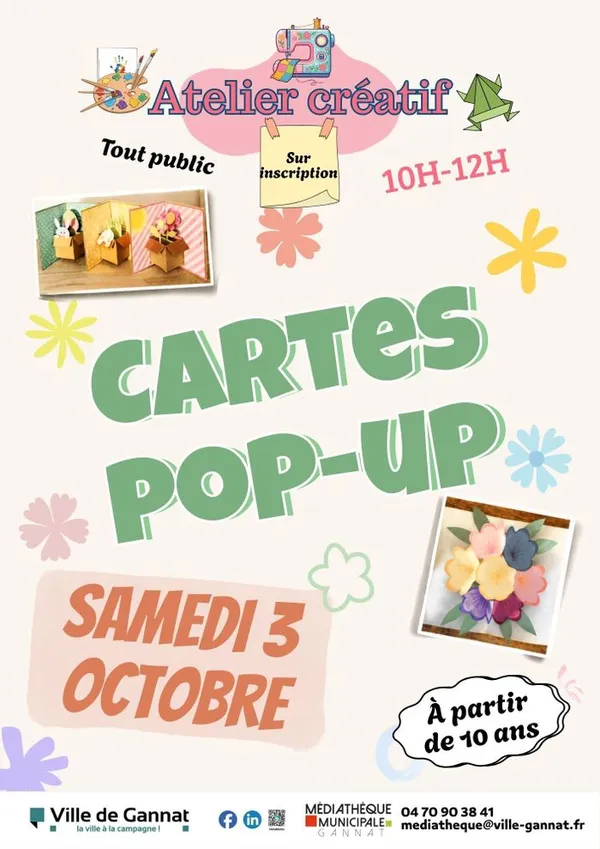 Atelier Créatif, réalisation d'une carte pop-up