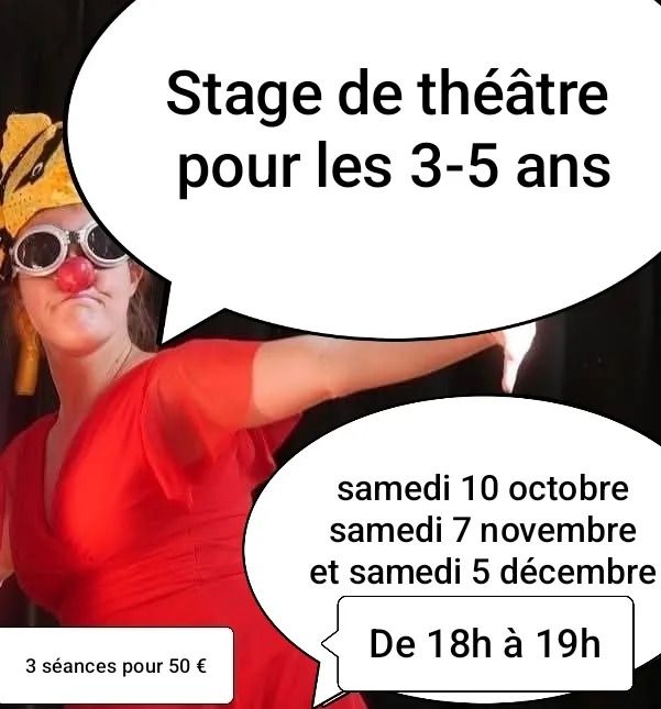 Stage de théâtre enfants avec Amélie Abrieu à Valenciennes – 10 oct