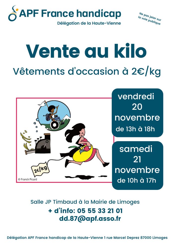 Vente au kilo de vêtements d'occasion - 20 & 21 novembre 2026